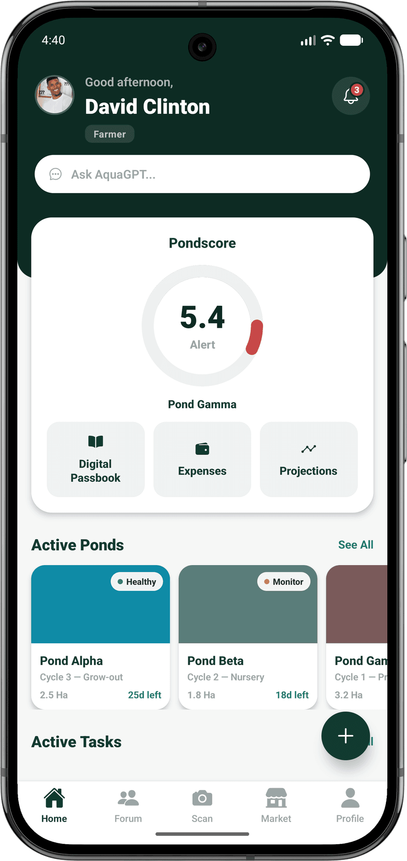 Aqua Pranah farmer homepage